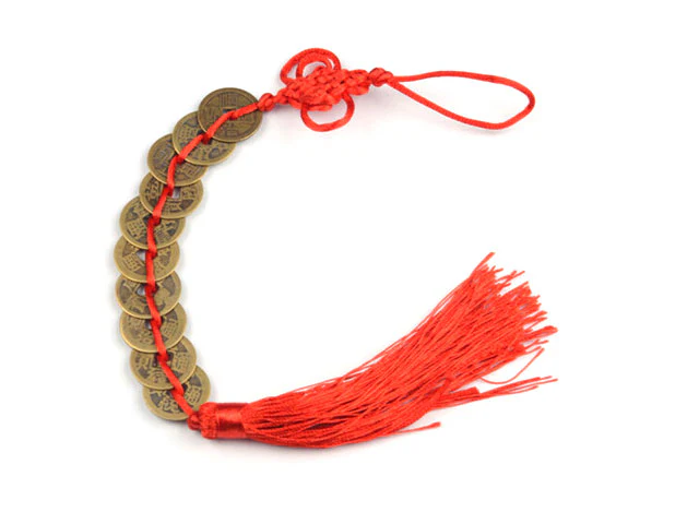 Lucky Coin Ornament with Red Tassel - Image 5