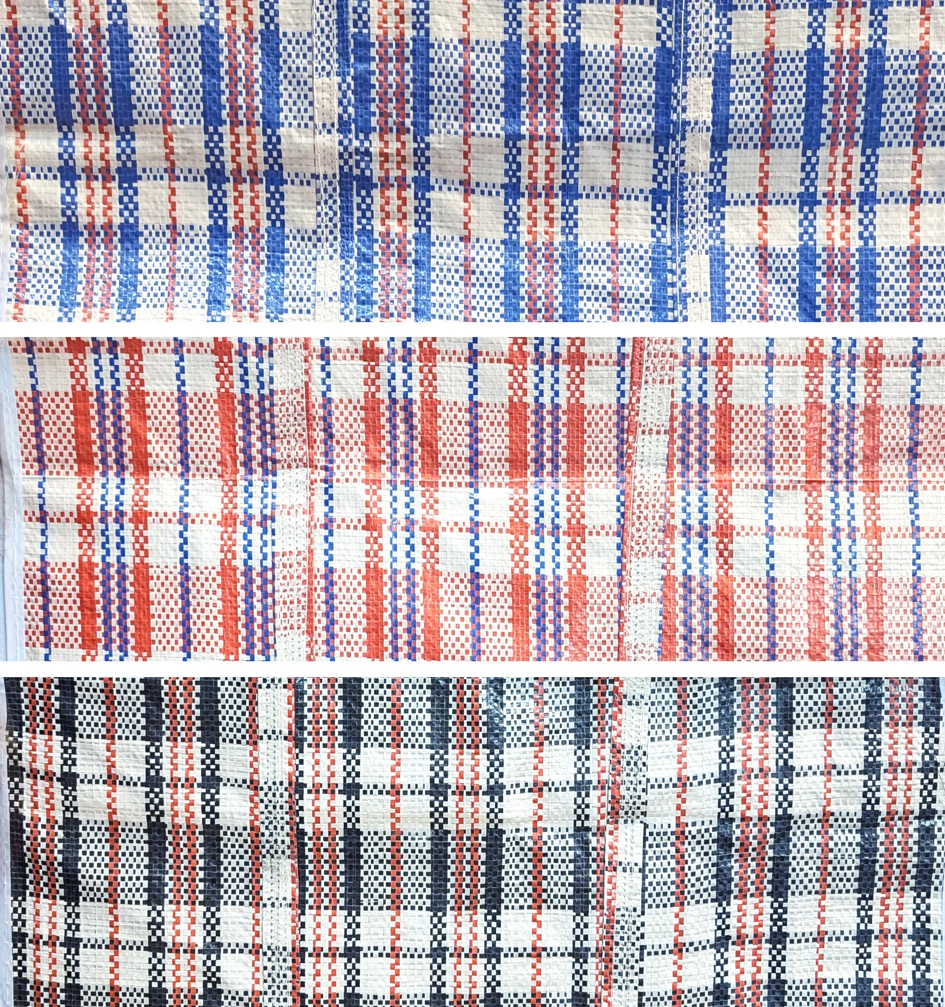 Classic Plaid Design Nylon Shopping/Storage Bag - Image 2
