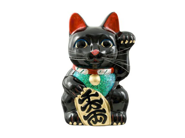 Black Lucky Cat (Maneki-Neko Welcoming Cat) - Image 3