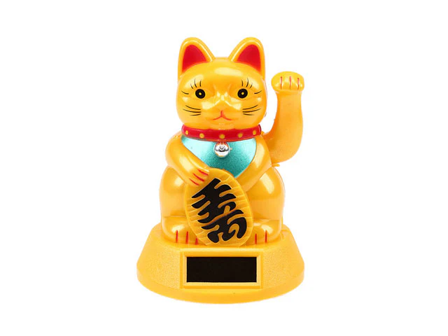 Dual Powered (Solar and Battery) Hand Motion Lucky Cat - Image 3
