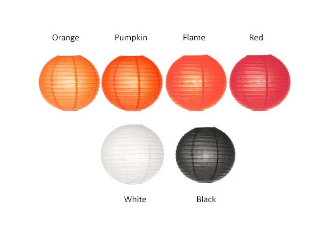 Wire Frame Spherical Paper Lantern (Color Group 1) - Image 2