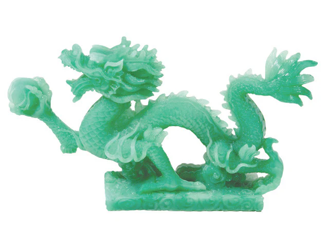Dragon with Pearl Figurine - 8.5" Long - Image 4
