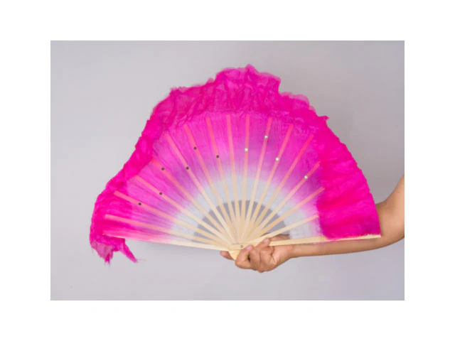 Silk Dancing Fan with Sequins - Image 6