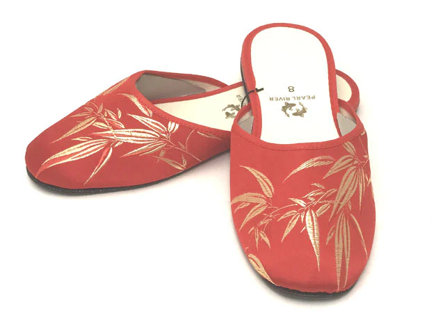 Bamboo Leaves Design Rayon Brocade Slipper - Image 2