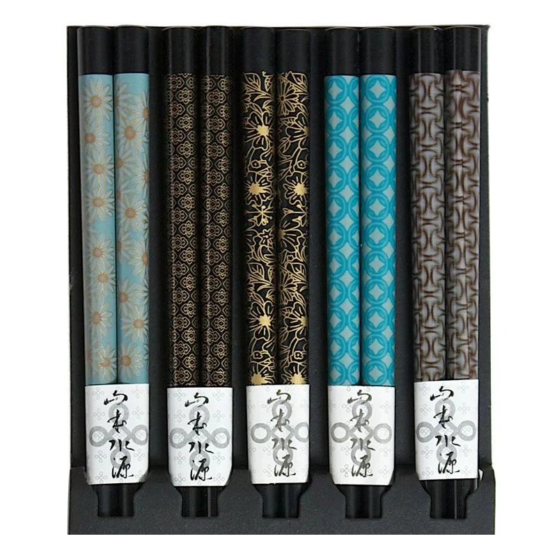 Black Assorted Pattern Chopstick Set - Image 2