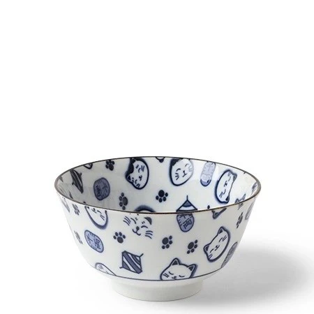 Maneki Neko Blue Bowl - Image 2