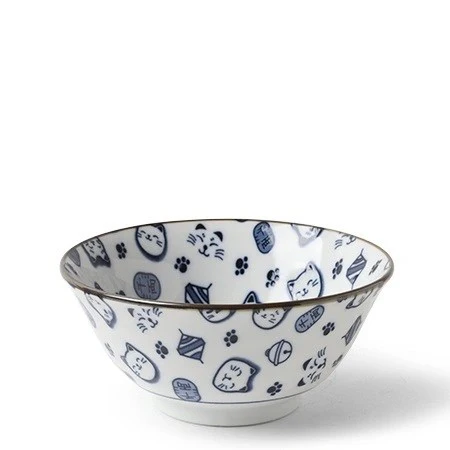 Maneki Neko Blue Bowl - Image 3