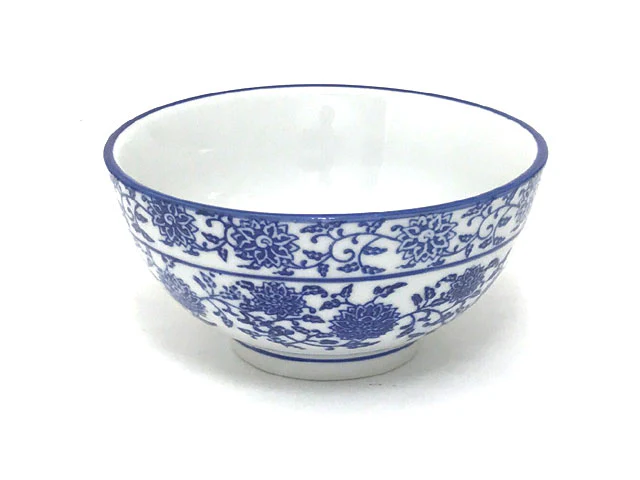 Blue Lotus & Vine Pattern - Bowl - Image 4