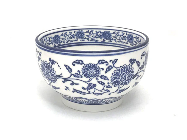 Blue Lotus & Vine Pattern - Bowl - Image 5