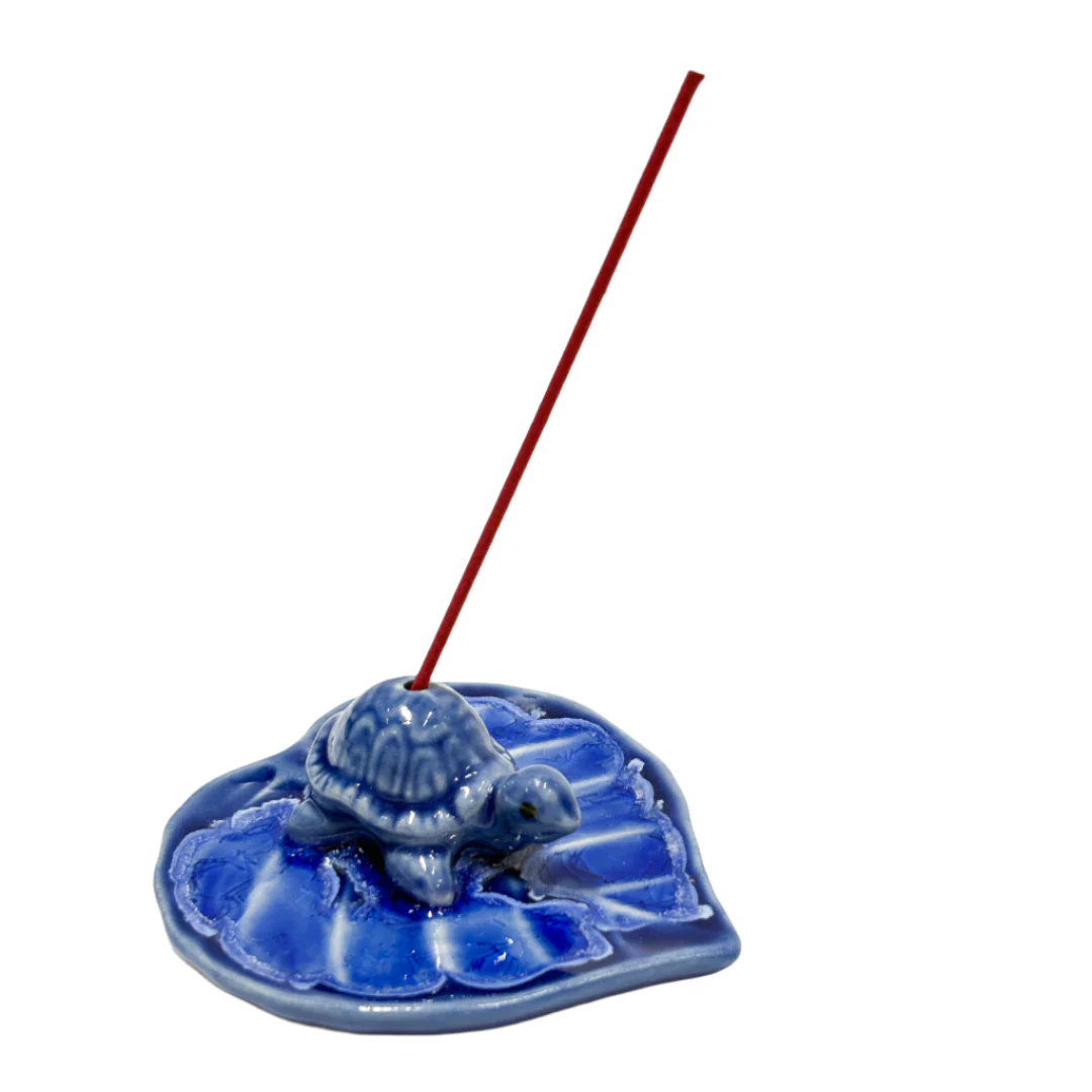 Ceramic Turtle Incense Holder and Ash Catcher - Image 2