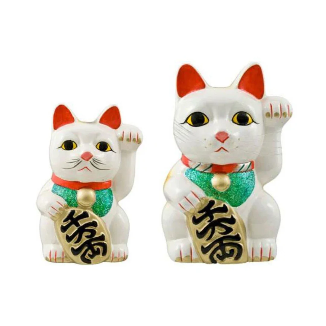 Premium White Lucky Cat (Maneki-Neko Welcoming Cat) - Image 3
