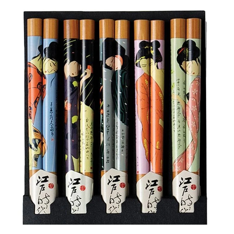 Japanese Pattern Chopstick Sets - Image 4
