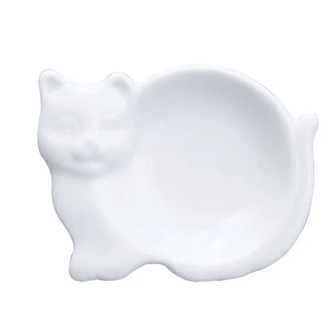 White Porcelain Tea Bag Caddy / Sauce Dish - Image 3