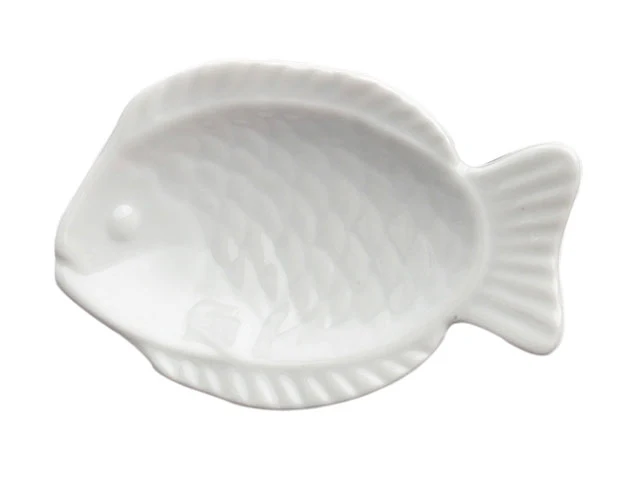 White Porcelain Tea Bag Caddy / Sauce Dish - Image 4
