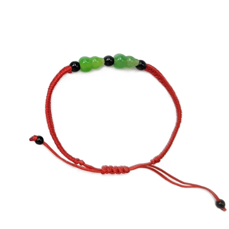Jade Bracelet with Red Knot - Image 8
