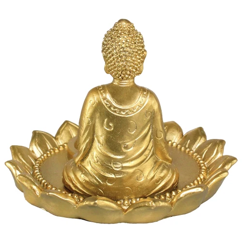 Golden Dhyana Buddha Incense Holder - Image 2