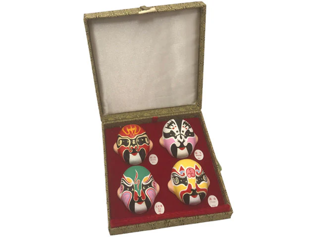 Mini Size Peking Opera Color Face Painting Sculpture Display - Image 2