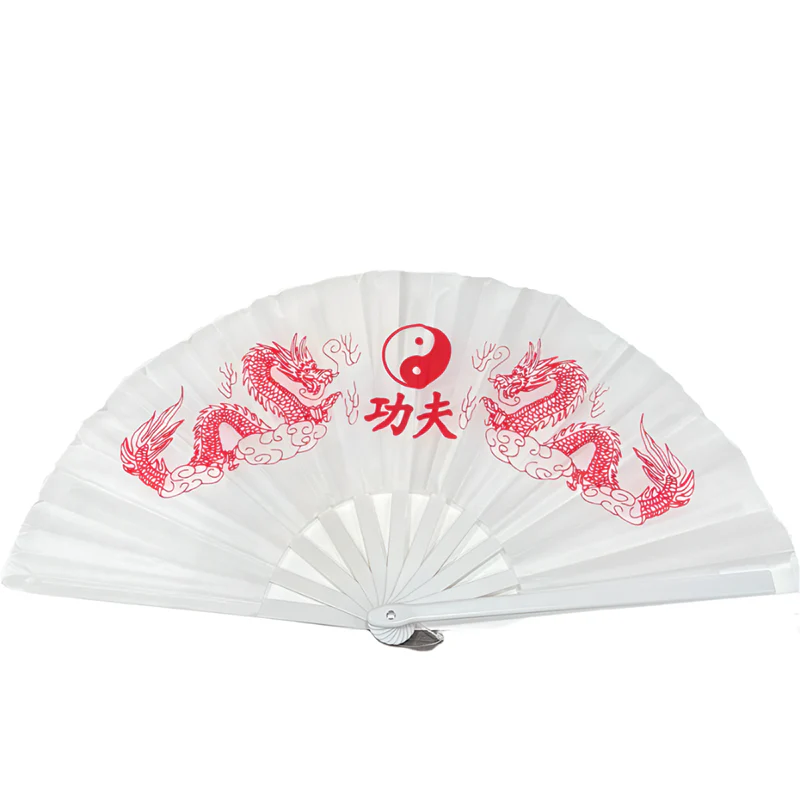Double Dragon KungFu Fabric Fan - Image 4