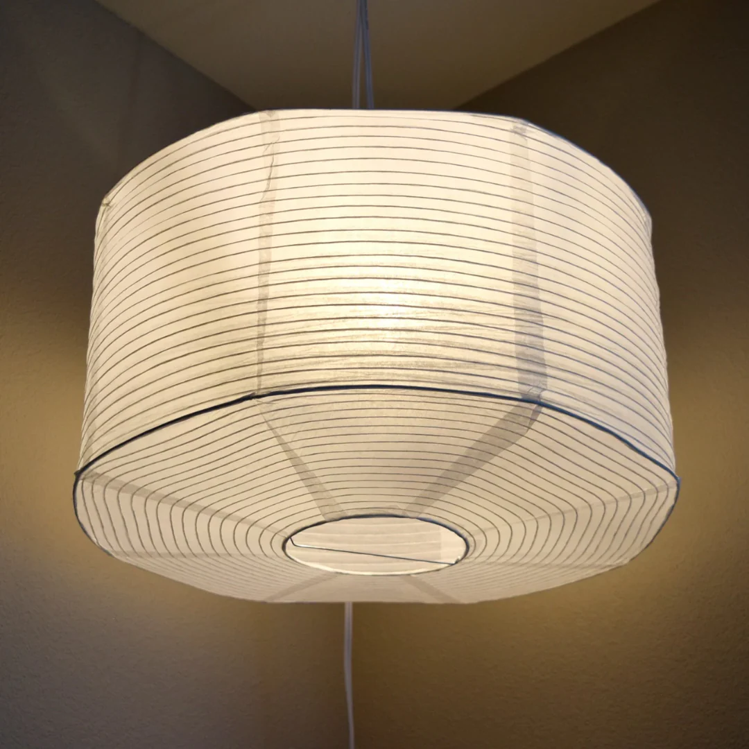 Drum-Shaped Paper Lantern - White - Image 2