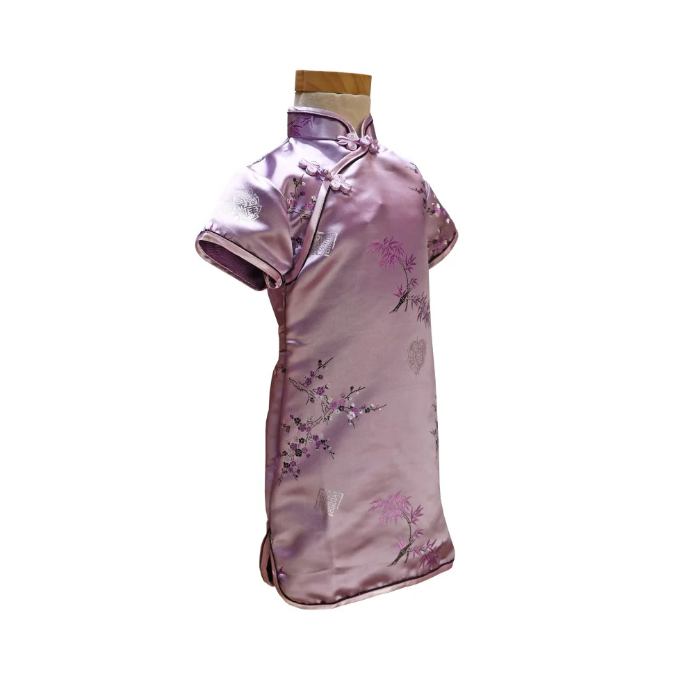 Girls Short Sleeve Brocade Dress - Image 13