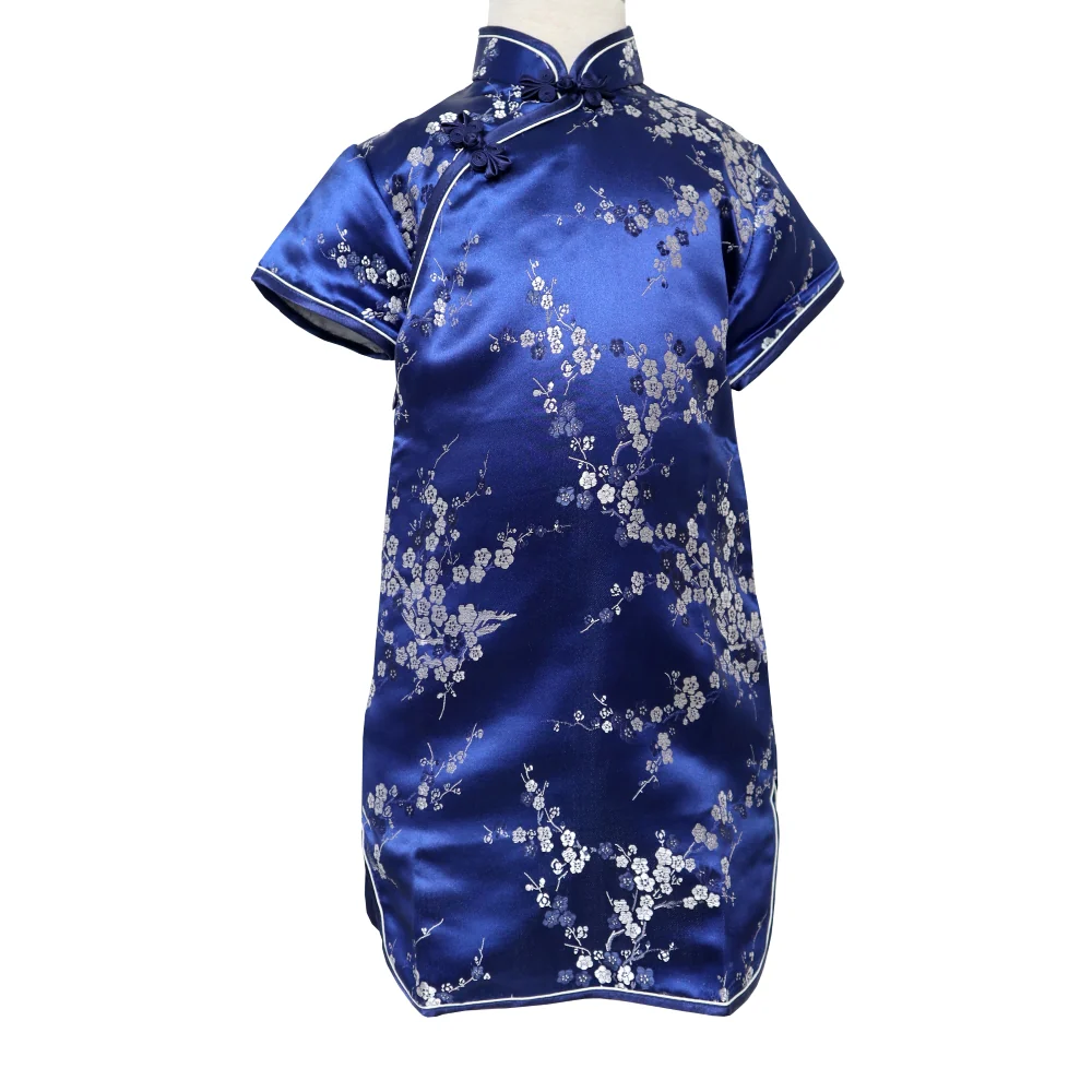 Girls Short Sleeve Brocade Dress - Image 5