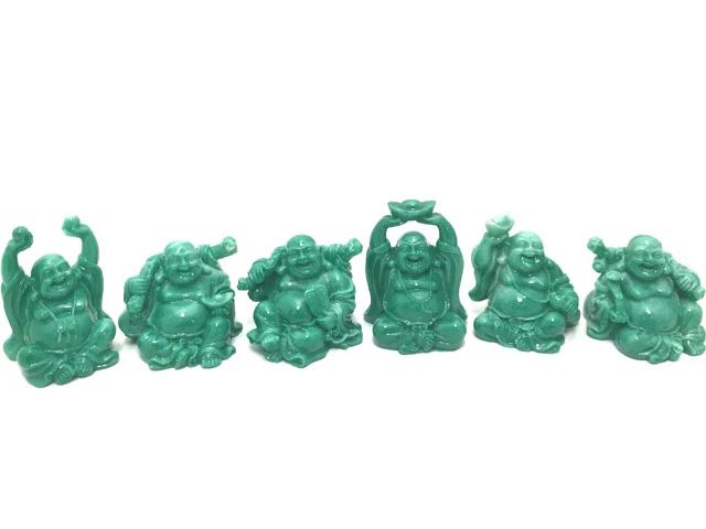 Laughing Buddha Set of 6 - 2.25-2.5"H - Image 2