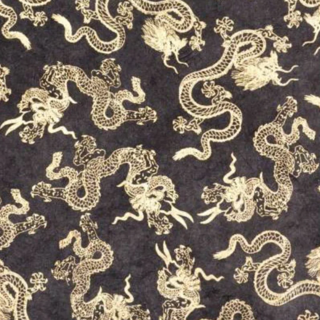 Handmade Nepal Silkscreen Paper - Dragon (Various Colors) - Image 4