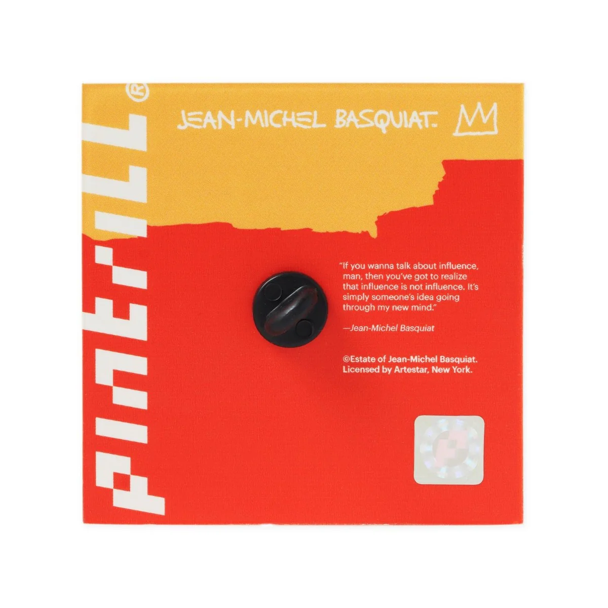 Jean-Michel Basquiat - Black and Gold Crown Pin - Image 2
