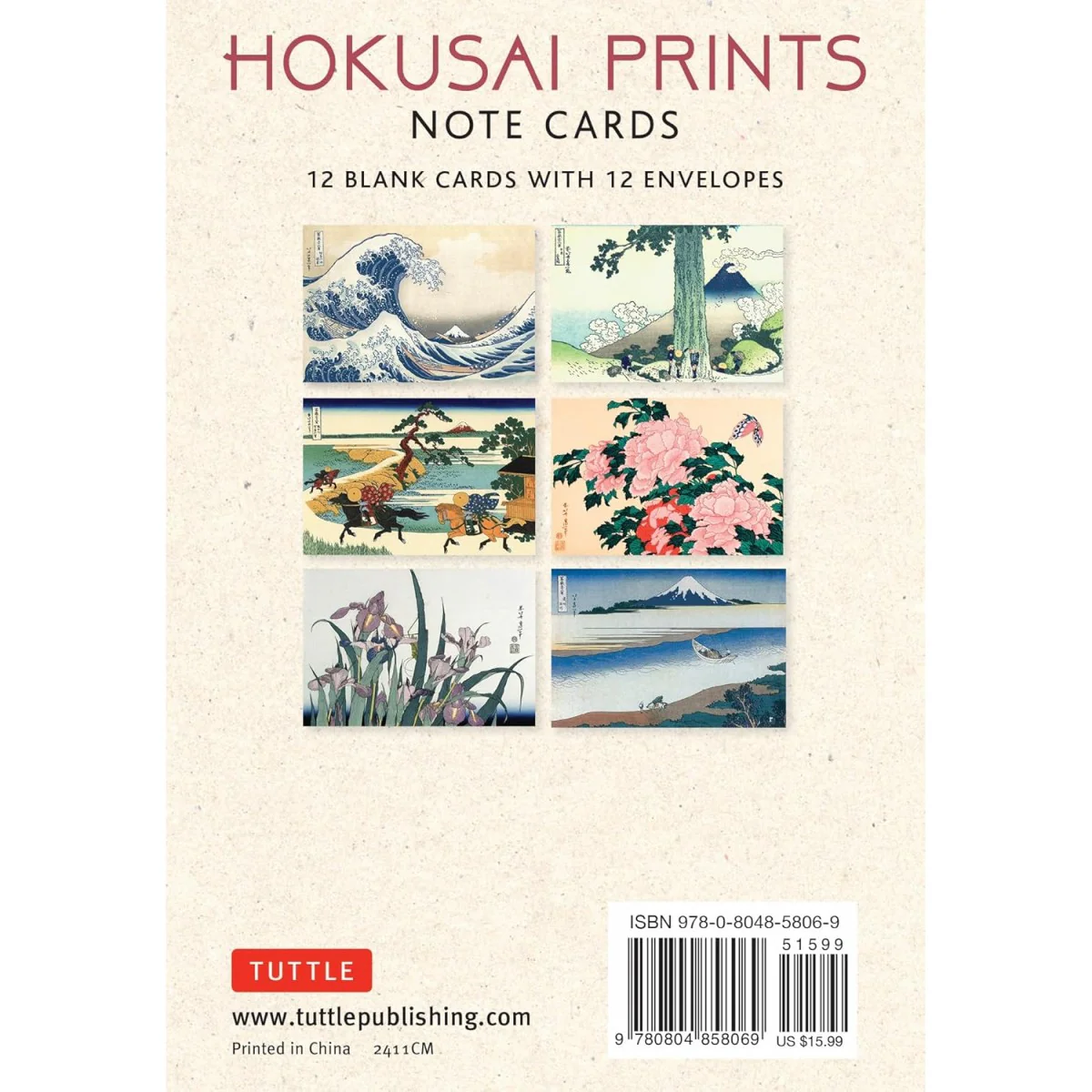 Hokusai Prints Note Cards in a Keepsake Box - Image 2