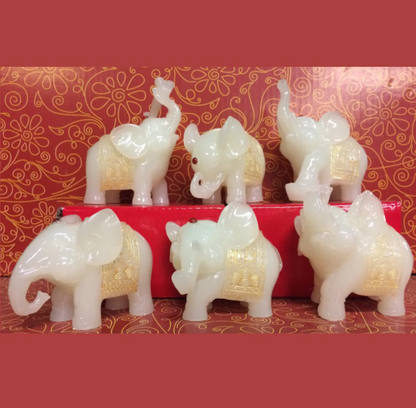 Red Stud Embellished Elephant Figurine - Image 2