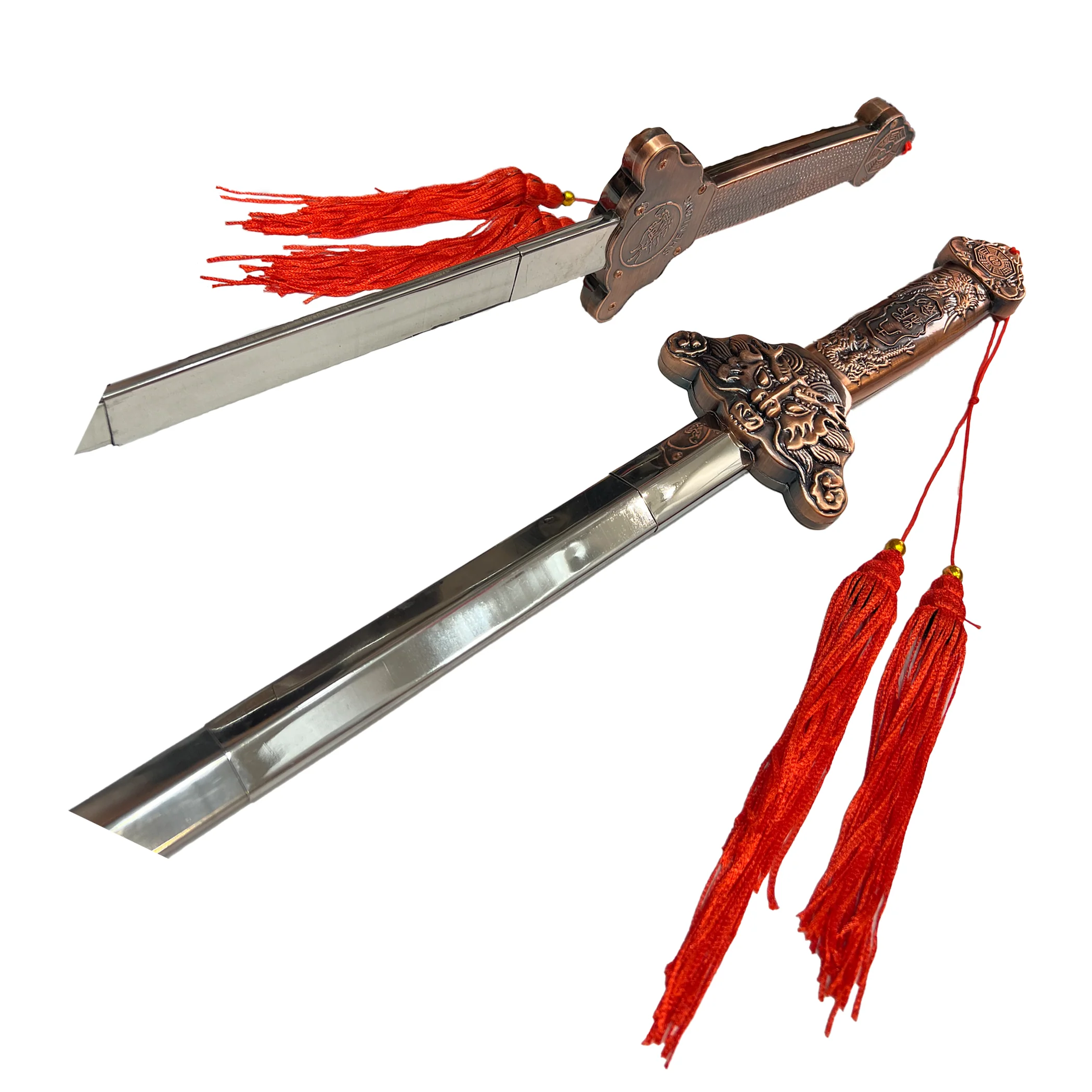 Retractable Tai Chi Sword with Case - Pair - Image 2