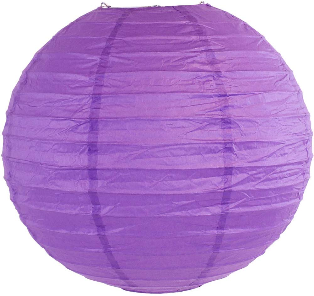 Color Round Paper Lantern (Wire Frame) - Image 3