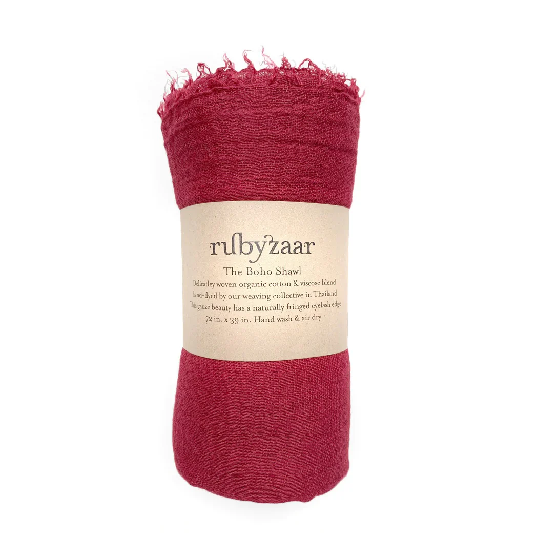 Rubyzaar Boho Organic Shawl - Image 9