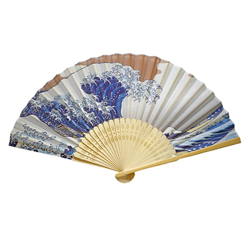 Printed Bamboo Hand Fan - 9 inch - Image 13