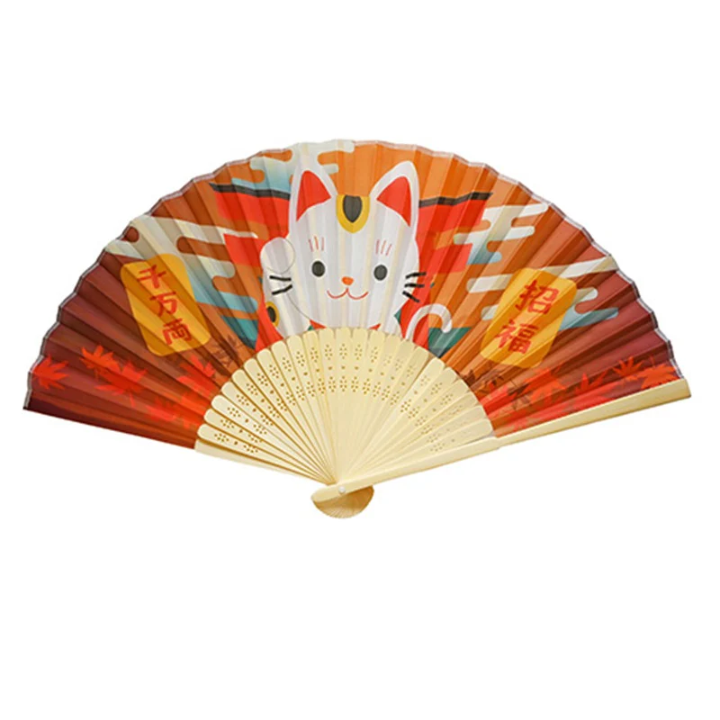 Printed Bamboo Hand Fan - 9 inch - Image 15