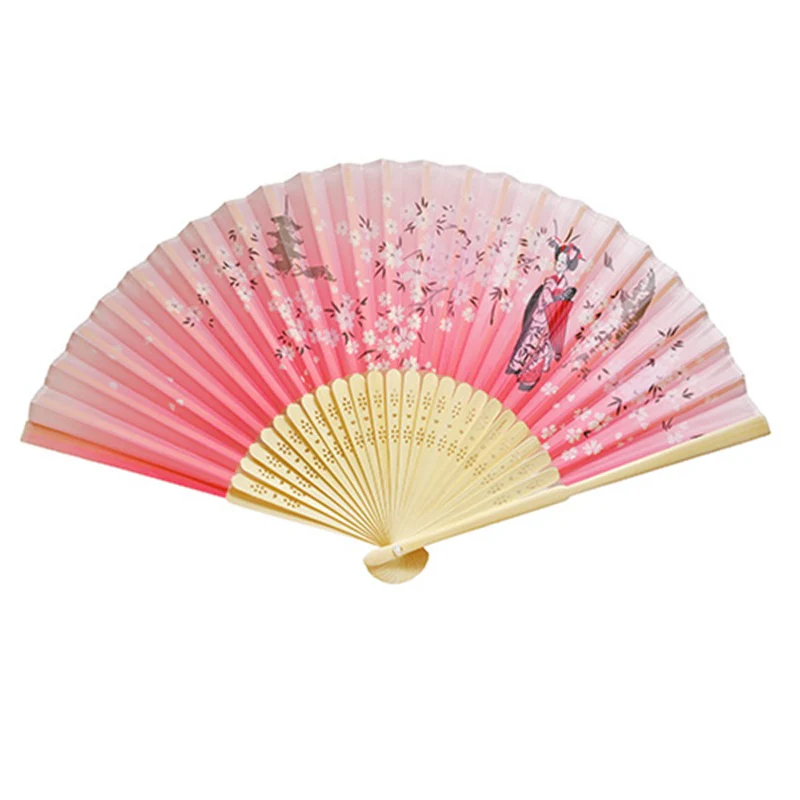 Printed Bamboo Hand Fan - 9 inch - Image 19