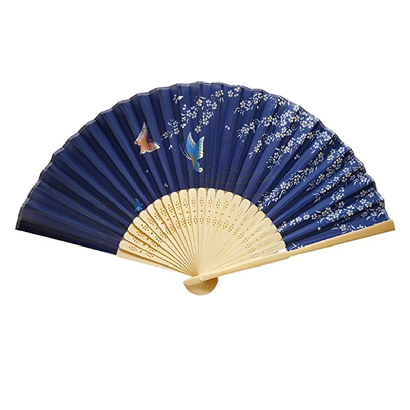Printed Bamboo Hand Fan - 9 inch - Image 2