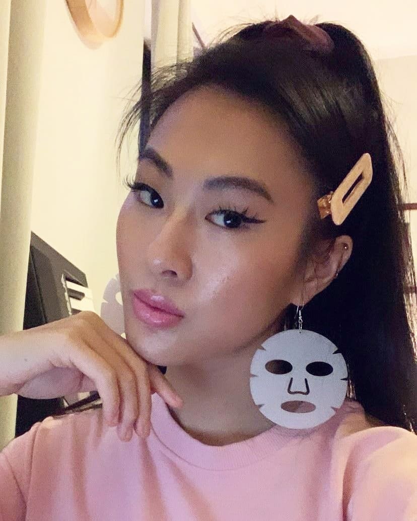 Sheet Mask Laser Cut Acrylic Earrings (Large) - Image 3