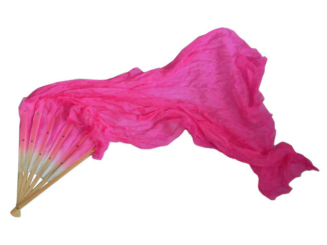 Long Fabric Dancing Fan with Sequins - Image 4