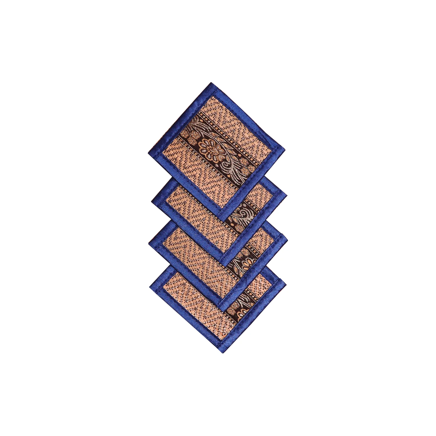 Thai-Style Woven Coasters - Set of 4 (Various Colors) - Image 6