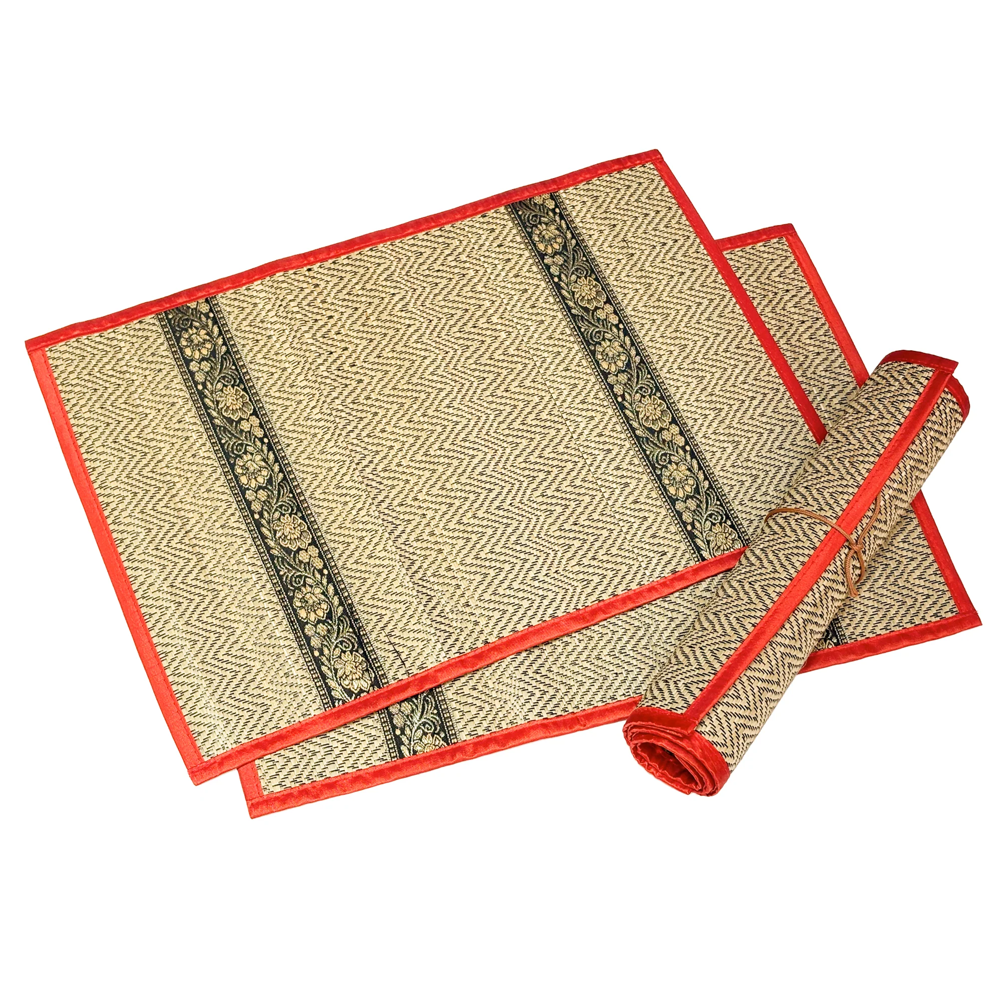 Thai-Style Woven Placemats - Set of 2 (Various Colors) - Image 8