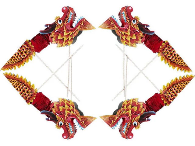 Tissue Paper Accordion Dragon Pick (4 per pack) - Image 2