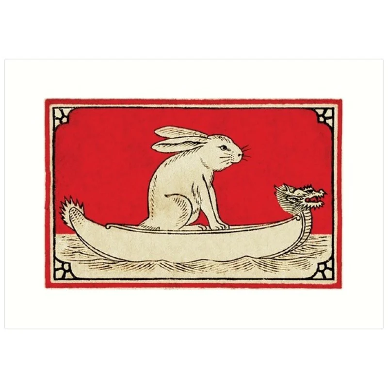 Vintage Match Box Label Art Greeting Card (Various Designs) - Image 2
