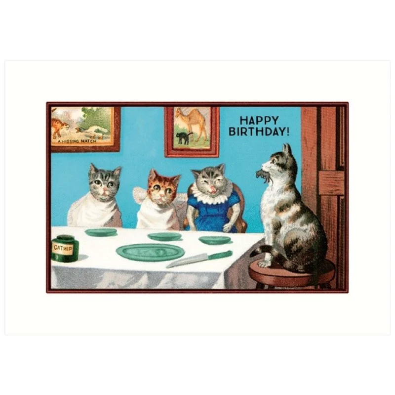 Vintage Match Box Label Art Greeting Card - Cats (Various Designs) - Image 8