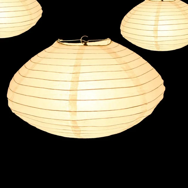 White Saturn Paper Lantern - 16 in. - Image 2